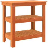vidaXL Werkbank Wasbruin 78,5 x 50 x 80 cm Massief grenenhout