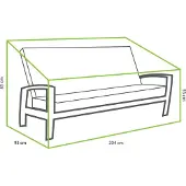 Tierra Outdoor Tuinbankhoes Valencia Antraciet 204 X 93 X 85 Cm