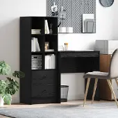 Prolenta Maison Exclusive - Tafel met lade, 2 stuks, zwart eikenhout