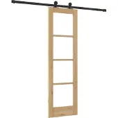 vidaXL Schuifdeur ORKDAL 61 x 198,5 cm Massief grenenhout en glas