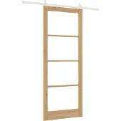 vidaXL Schuifdeur 93 x 232 cm Massief grenenhout en glas Naturel
