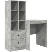 vidaXL Bureau Beton Grijs 105,5 x 50 x 127 cm 2 st