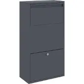 vidaXL Pakket Inwerpkoker met opslag Antraciet 44 x 22 x 82 cm Staal