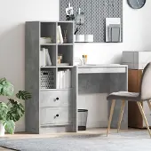 Prolenta Maison Exclusive - Tafel met lade, betonkleurig, 2 stuks