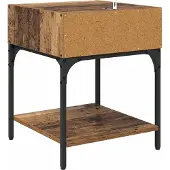 vidaXL Nachtkastje Oudhout 40 x 40 x 50 cm Bewerkt hout