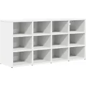 vidaXL Schoenenkast 103 x 30 x 51 cm Bewerkt hout Wit