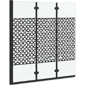 vidaXL Douche Omheining Zwart en Transparant 130 x 130 cm gehard glas