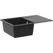 vidaXL Wasbak 80% Kwarts en 20% Hars 670 x 460 mm Zwart