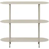 Ebuy24 Wandkast Rieti - Metaal Zand 3-Planken - 90x31x81cm