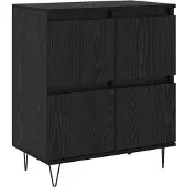 Syfax Dressoir Zwart Eiken 60 x 35 x 70 cm
