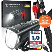 MIVELO fietsverlichtingsset LED "SMART PRO" met remfunctie & USB oplaadbaar