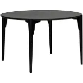 Ebuy24 Paragon Dan-Form eetkamertafel fineer essen zwart.