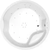 Polysan Royal Round Whirlpoolbad, 172x172x49cm, Active Hydro-Air, chroom