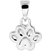 The Jewelry Collection Zilver Gerhodineerde Hanger hondenpoot 1332034