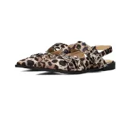 POSH by Poelman Ballerina met riempjes lichtbeige / bruin / zwart