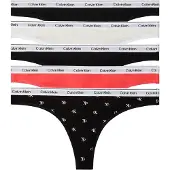 Calvin Klein Jeans Underwear String knalrood / zwart / wit gemêleerd