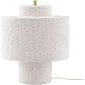 Globen Lighting Noah tafellamp Wit bouclé, Ø25x30,5 cm