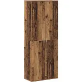 vidaXL Highboard 70 x 33.5 x 180 cm Bewerkt hout Oudhout