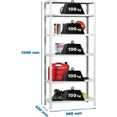 Simon Rack Comfort 6/400 Metaalplank 2000x900x400 Mm
