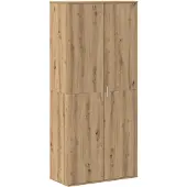 vidaXL Highboard 80 x 39 x 178 cm Bewerkt hout artisanaal eikenkleurig