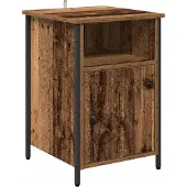 vidaXL Nachtkastje Oudhout 40 x 42 x 60 cm Bewerkt hout