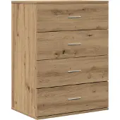 vidaXL Dressoir Artisan Eiken 60 x 39 x 80 cm Bewerkt hout