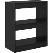 vidaXL Boekenkast 2-laags 60 x 30 x 72 cm Bewerkt hout Zwart Eiken