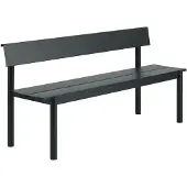 Muuto Linear Steel Zitbank met Rugleuning Black | 170 x 34 CM | 66.9 x 15.4"