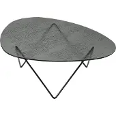 Gubi Pedrera salontafel Zwart semimat-struktuurglas smoke