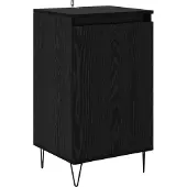 vidaXL Dressoir, zwart, eikenlook, 40 x 35 x 70 cm, houtvezel