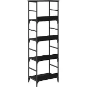 vidaXL Boekenplank 4-laags 50x33x153cm Bewerkt hout Zwart Eiken