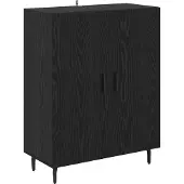 vidaXL Dressoir Zwart Eiken 69,5 x 34 x 90 cm Bewerkt hout
