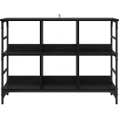 vidaXL Dressoir Zwart Eiken 102 x 32 x 73,5 cm