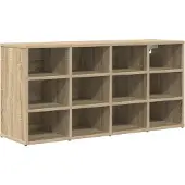 vidaXL Schoenenkast 103 x 30 x 51 cm Bewerkt hout Sonoma Eiken