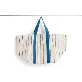 HAY - Outdoor Market Picnic Bag - Medium - Beige met Blauwe Streep