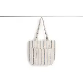 HAY Outdoor Market Draagtas Beige with blue stripe