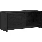 Syfax Tv-meubelset Zwart Eiken 90 x 35 x 40 cm Bewerkt hout