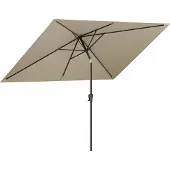 LifeGoods Parasol - Tuin - 200x300cm - 30° Kantelbaar - Waterdicht - UPF50+ - Taupe