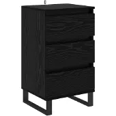 Syfax Dressoir met lade Zwart eiken Bewerkt hout