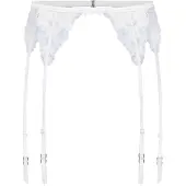 Hunkemoller Jarretels 'Peonie' lichtblauw / wit