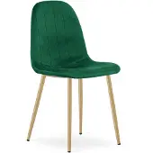 Leobert Chaise - - Padva - Fluweel, groen / poten van beukenhout - 44,5 x 53 x 87 cm