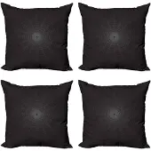Abakuhaus Alchemy Decoratieve Kussenhoezen, Set van 4, Modern Accent Dubbelzijdige Digitale Print, 45 x 45 cm, Houtskoolgrijs Wit