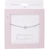 Depesche armband zilver met S-hanger en hartje - vriendschapssieraad.
