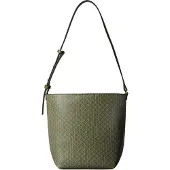 Calvin Klein Emblem Aop Medium Bucket Bag Olivine Aop Maat: OS | Handtassen Outlet | Dames | Groen