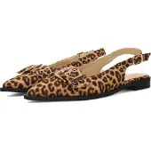 POSH by Poelman Ballerina met riempjes 'CECILE' bruin