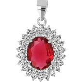 Akzent dames hanger "Lani" van 925 Sterlingzilver, gerhodineerd, duurzaam