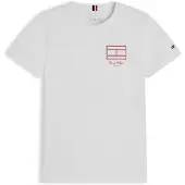Tommy Hilfiger Shirt 'Outline Flag Logo' wit