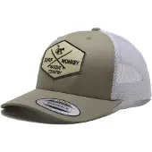 Surf Monkey Sportpet ivoor / donkerbruin / olijfgroen / wit