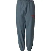 Calvin Klein Jeans Broek 'Logo Embroidery Cuffed' smoky blue / rood