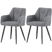 Furnilux Bella fauteuil antraciet set van 2 stijlvol design voor woonkamer